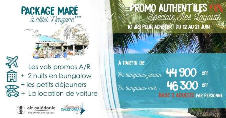 Promotion MARE Nengone Village*** + vols + voiture / 3 jours et 2 nuits