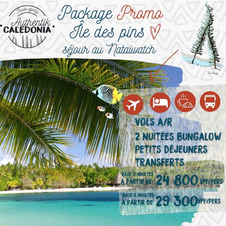 📣PROMO PACKAGE ILE DES PINS ‼️ 2024